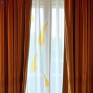 Grease Stained Curtains Before
